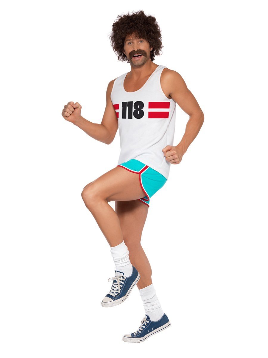 Mens Adult 80s Aerobics Let's Get Physical Fancy Dress Costume by Smiffys 