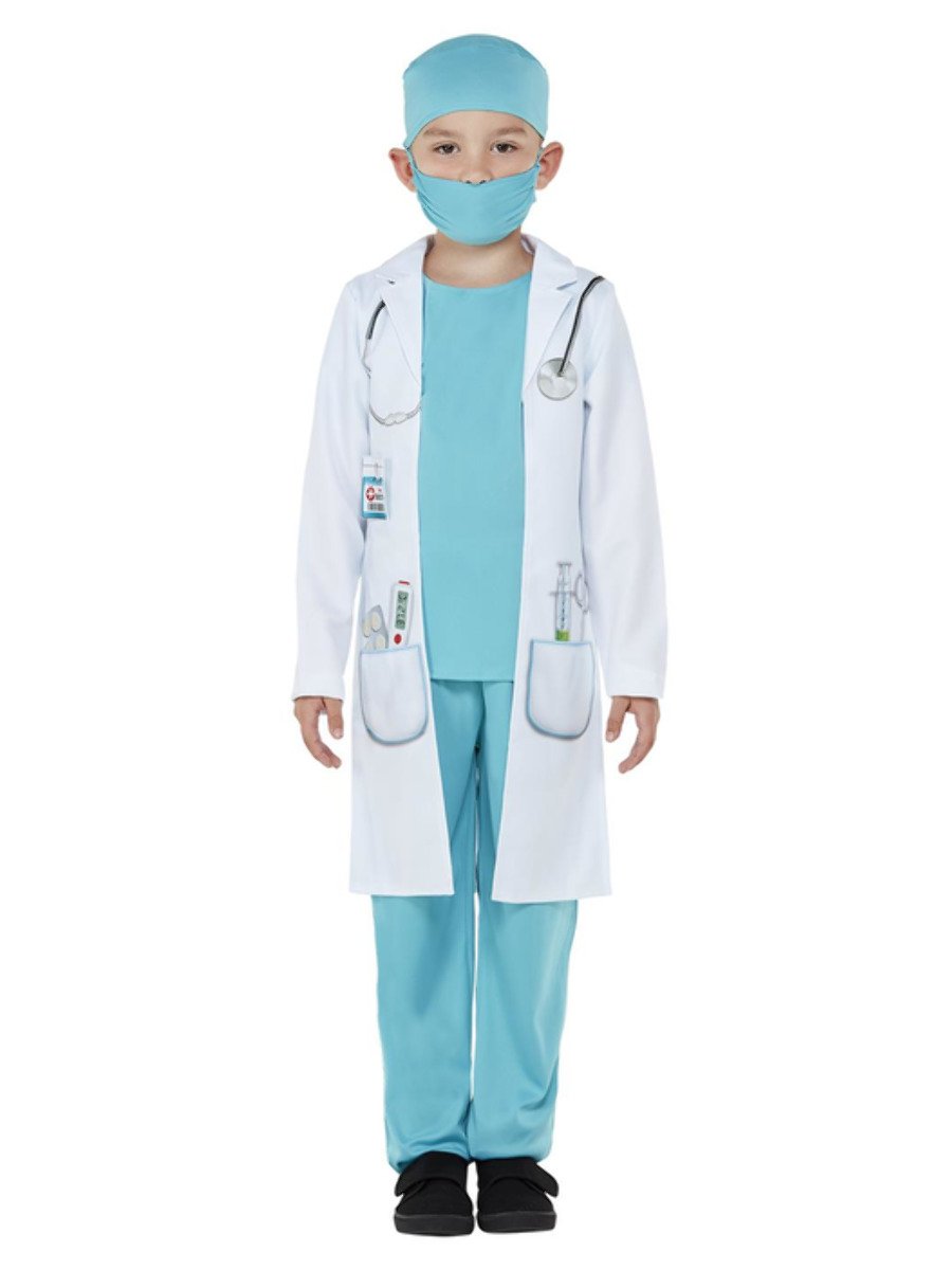 Doctor Pet Costume | Adult | Unisex | blue/skin Color/White | L | Fun Costumes