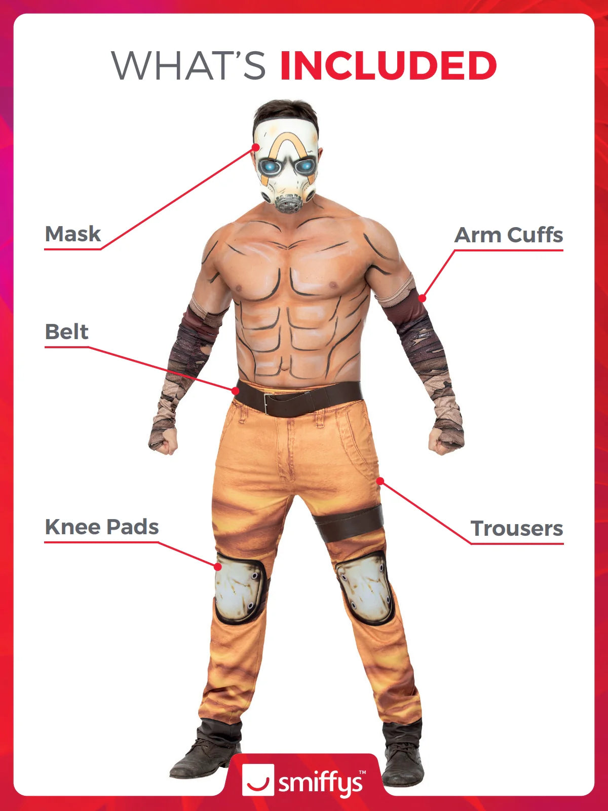 Mens Borderlands Psycho Costume