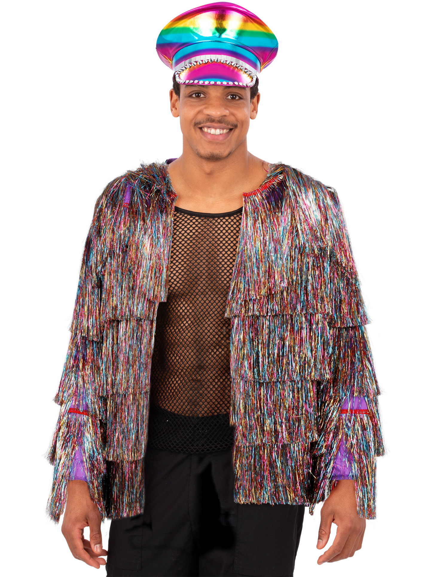 Fever Tinsel Festival Jacket, Rainbow Dreams