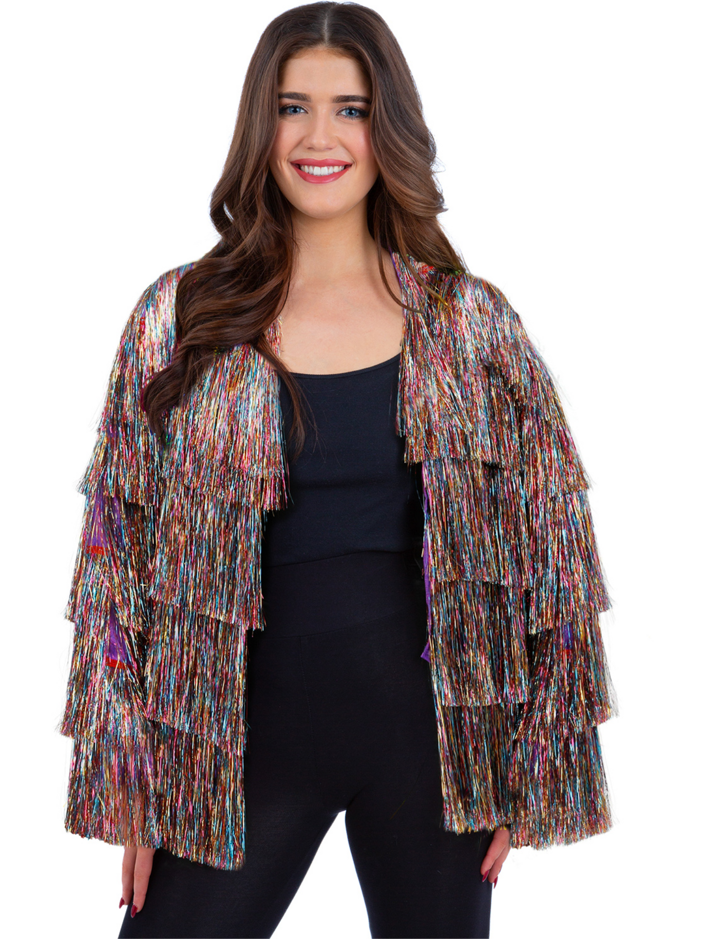 Fever Tinsel Festival Jacket, Rainbow Dreams