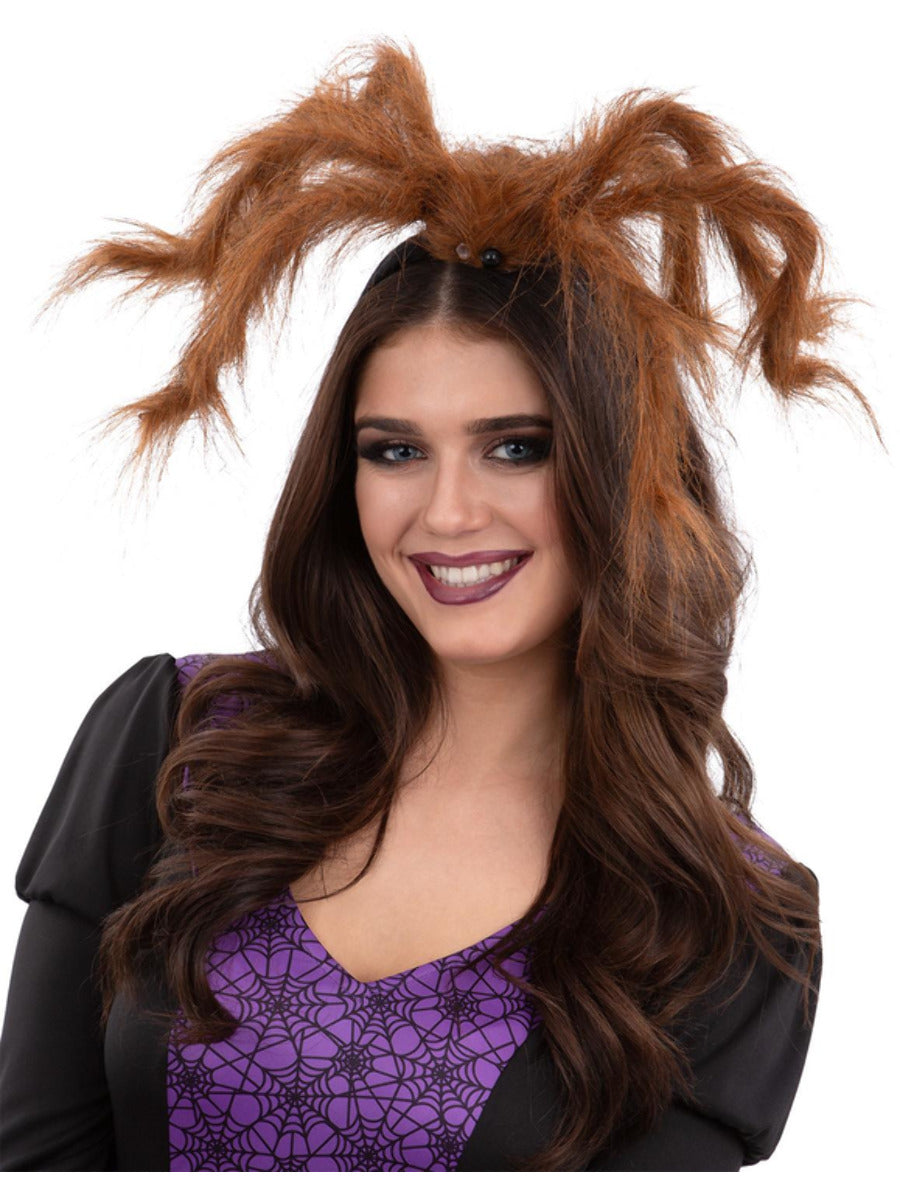 Hairy Tarantula Spider Headband Brown