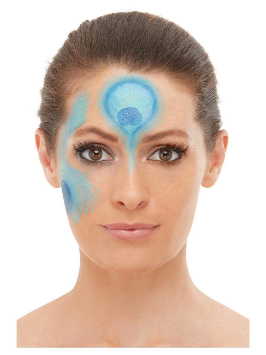 Smiffys Make-Up FX, Peacock Aqua Kit