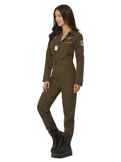 Top Gun Maverick Ladies Aviator Costume, Green