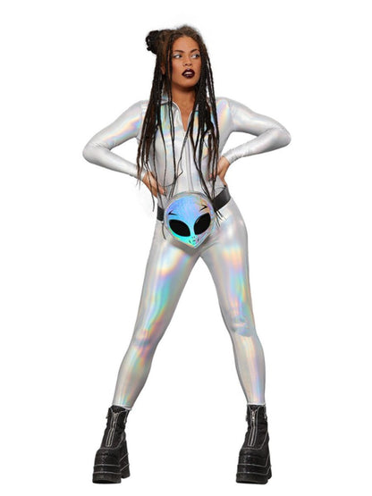 Fever Miss Whiplash Mirror Holographic Costume