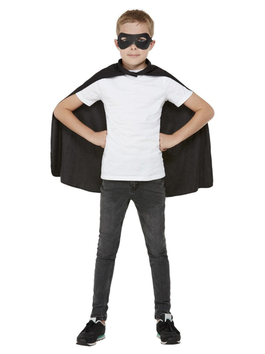 Kids Black Cape and Mask