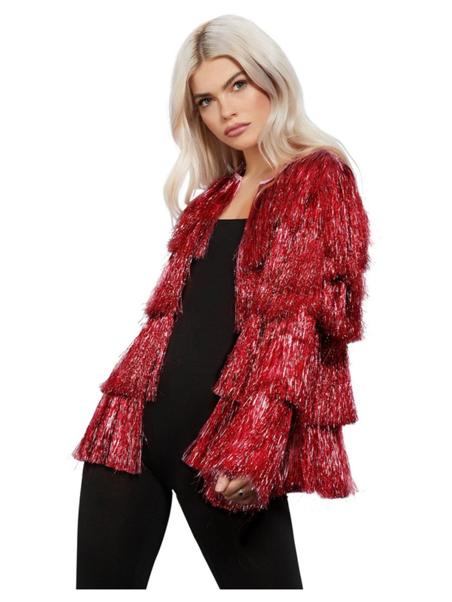 Fever Tinsel Festival Jacket, Red | Smiffys.com.au – Smiffys Australia