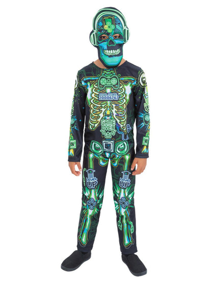 Skeleton Gamer Costume, Glow in the Dark Wholesale