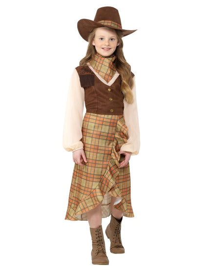 Cowgirl Kids Costume, Brown