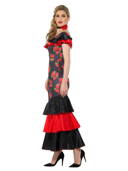 Flamenco Lady Costume, Black & Red