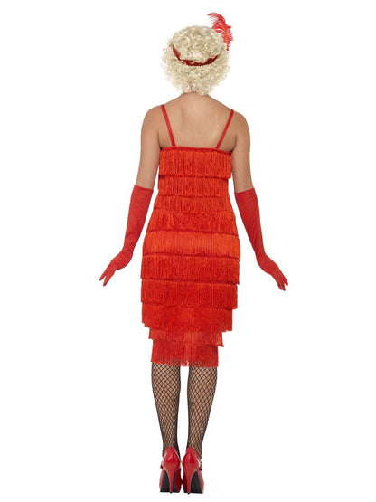 Flapper Costume, Red, with Long Dress Alternative View 2.jpg