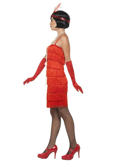 Flapper Costume, Red, with Short Dress Alternative View 1.jpg