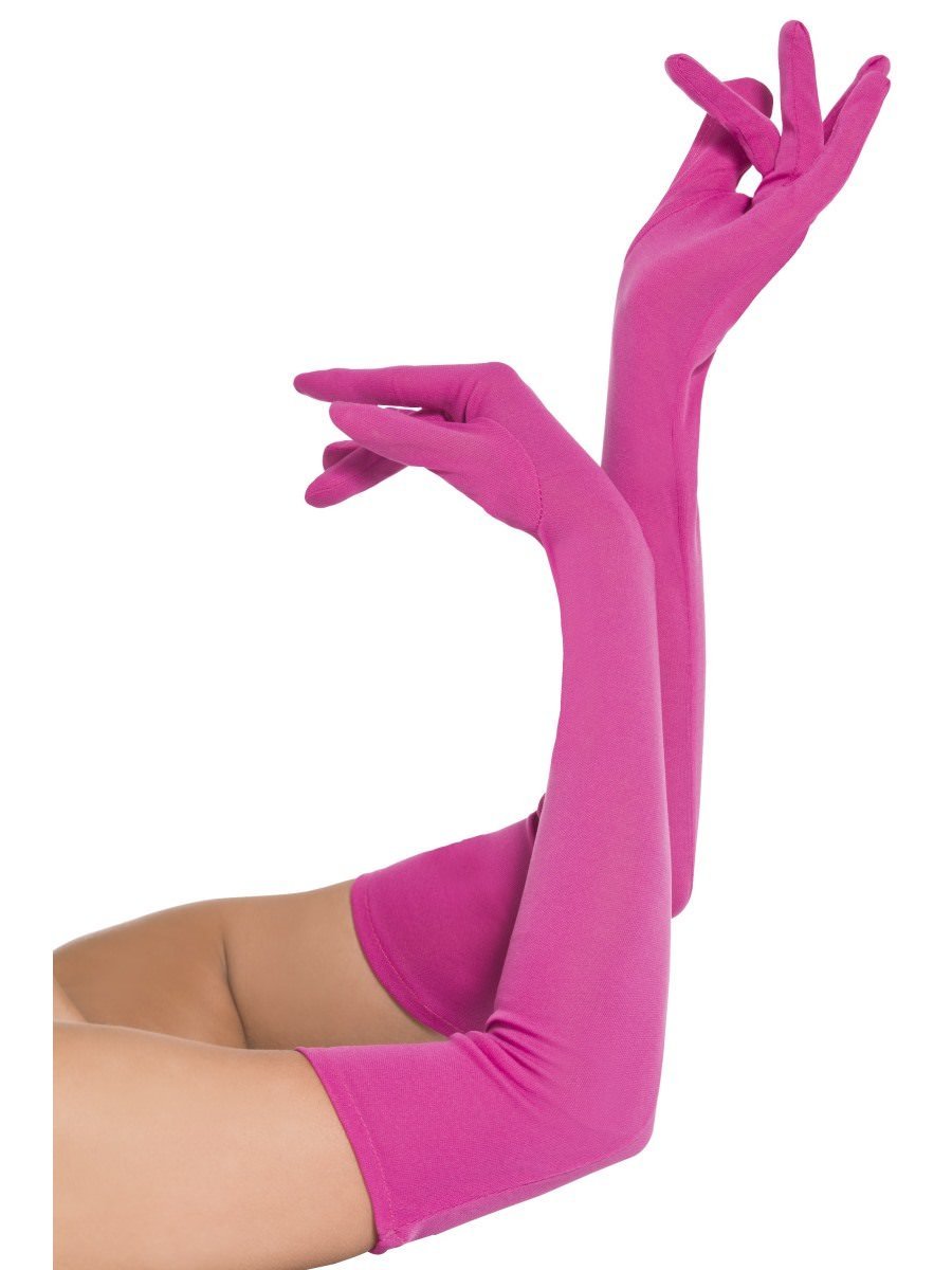 Gloves, Pink, Long, 52cm/20.5 inches