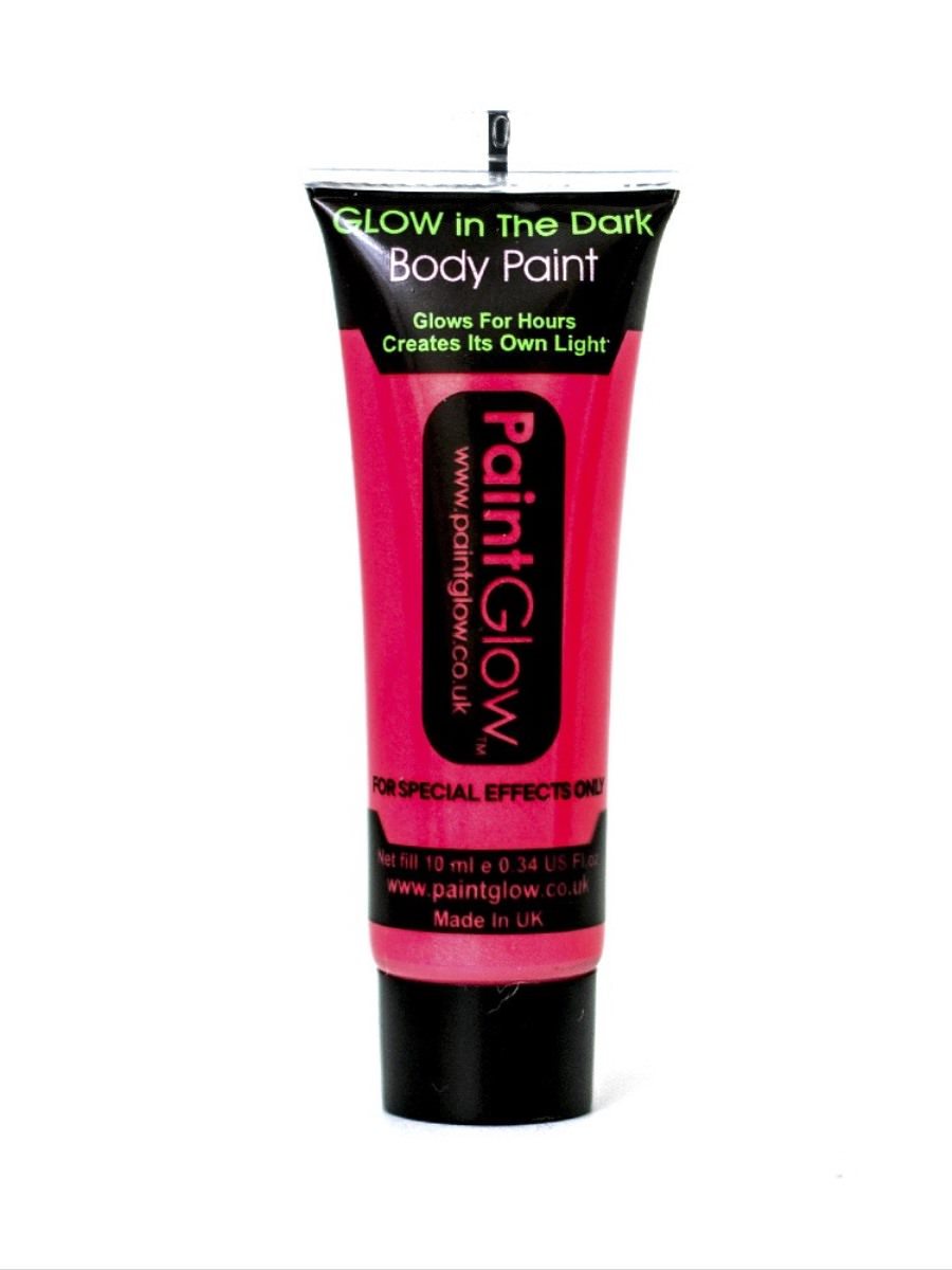 Glow in the Dark Body Paint, Red, 10ml