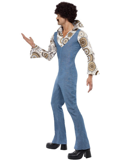 Groovy Dancer Costume, Blue with Jumpsuit Alternative View 1.jpg