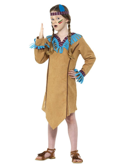 Native American Inspired Girl Costume, Brown