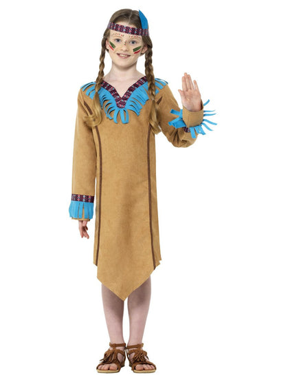 Native American Inspired Girl Costume, Brown