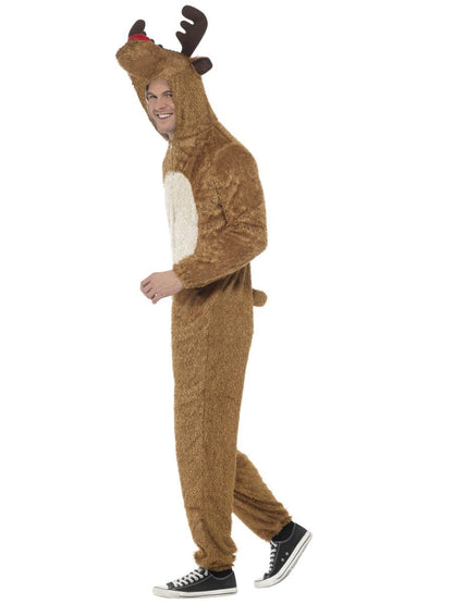 Reindeer Costume, Brown, with Hooded Jumpsuit Alternative View 1.jpg