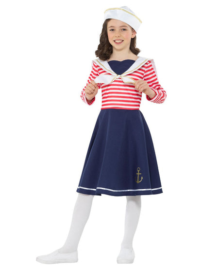 Sailor Girl Costume, Blue & White