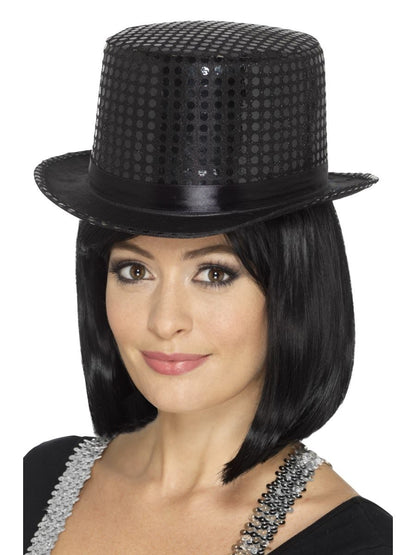 Sequin Top Hat, Black Alternative View 1.jpg