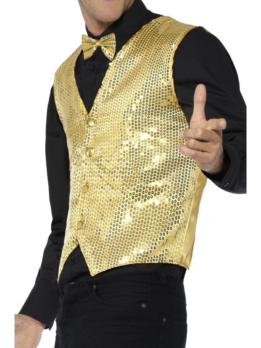 Sequin Waistcoat, Gold | Smiffys.com.au – Smiffys Australia