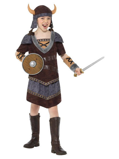 Viking Girl Costume, Brown