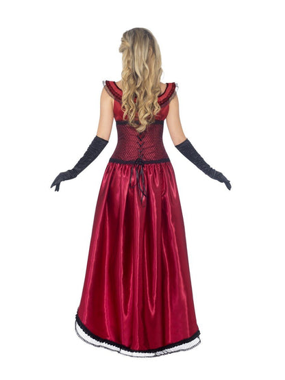 Western Authentic Brothel Babe Costume, Burgundy Alternative View 2.jpg